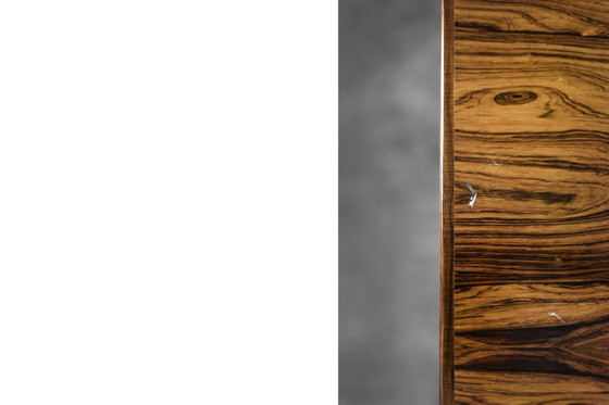 Image 1 of Tavolino da caffè grande vintage Mid-Century moderno in palissandro e alluminio di HMB Möbler Rörvik, Svezia, anni &#39;60