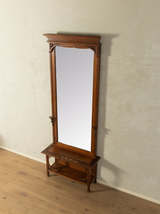 Specchio Art Nouveau, appendiabiti del 1900 circa – Legno (photo 3 of 5)