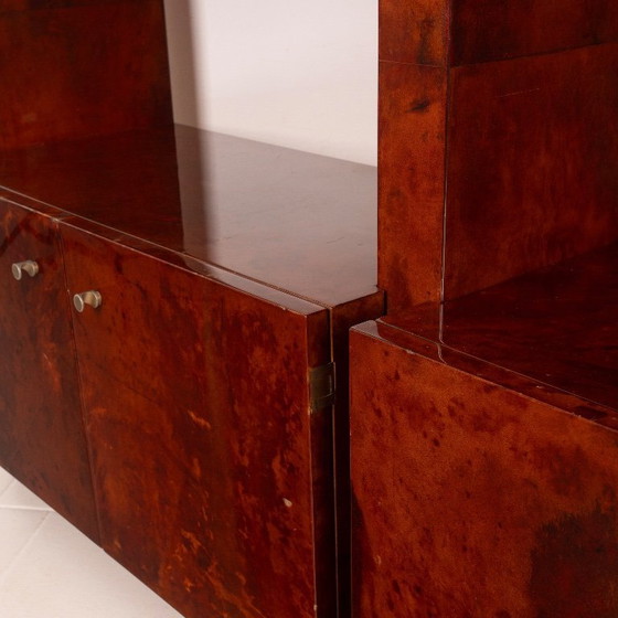 Image 1 of Perkamenten boekenkast van Aldo Tura voor Tura Milano 1960