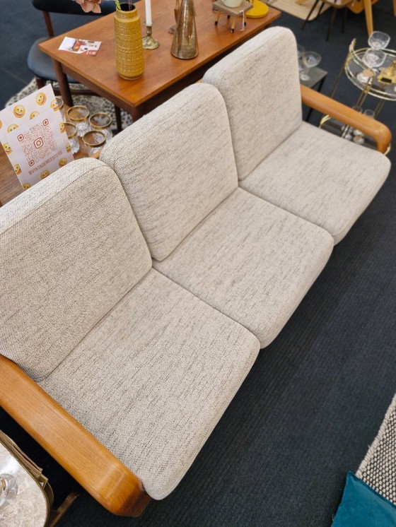 Image 1 of Vintage Danish design three-seater teak sofa 70s