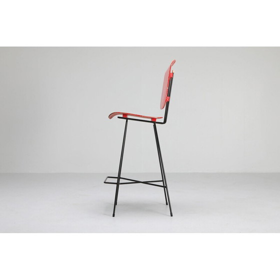 Image 1 of Vintage Dutch modernist hight chair by Coen De Vries, 1950s