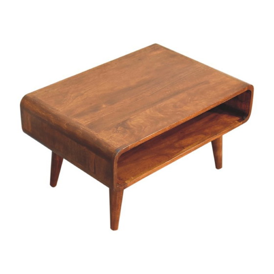 Stylish TV furniture made of solid mango wood – Chestnut brown – Artisan (photo 7 of 10)