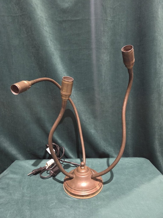Image 1 of Vintage Industriële Tafellamp met Flexibele Armen