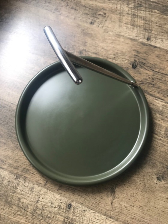 Image 1 of Vassoio Royal VKB di Gijs Bakker, design olandese, color kaki