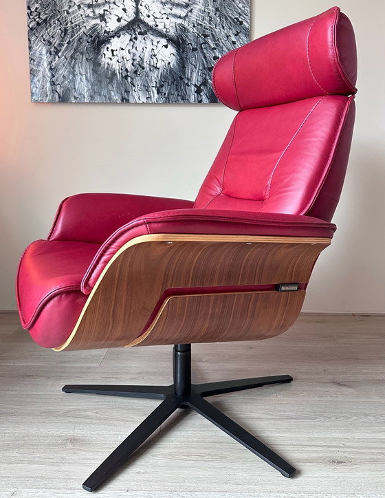Musterring MR276 Design Sessel, Leder, Holz, Braun, Modern (Foto 3 von 12)