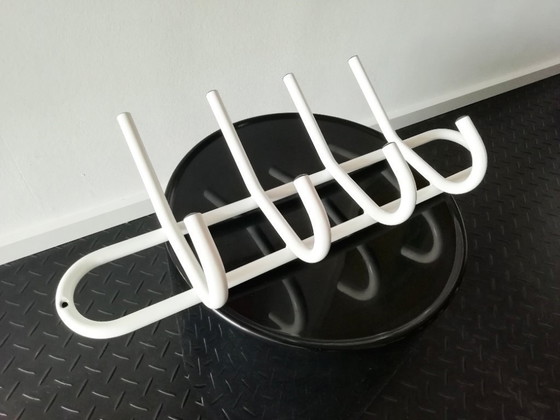 Image 1 of Vintage white wall coat rack 1980s