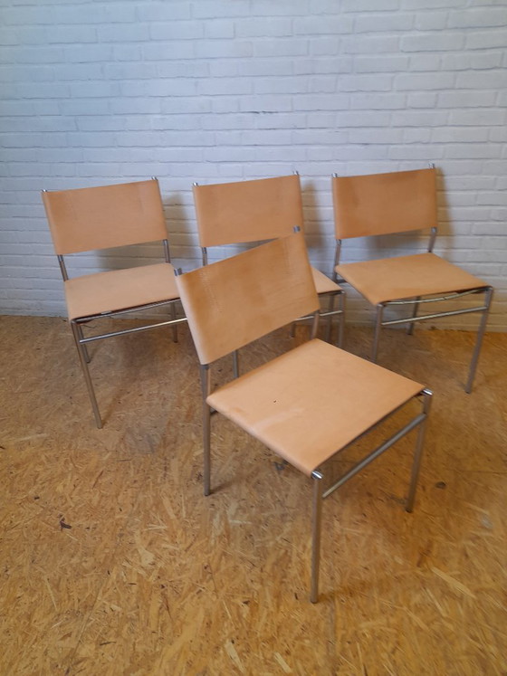 Martin Visser Set Sedie da pranzo SE 06 – Spectrum, Leather, Metal (photo 5 of 11)