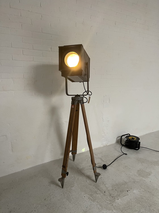 Image 1 of Lampe sur pied de théâtre, style industriel rétro art déco