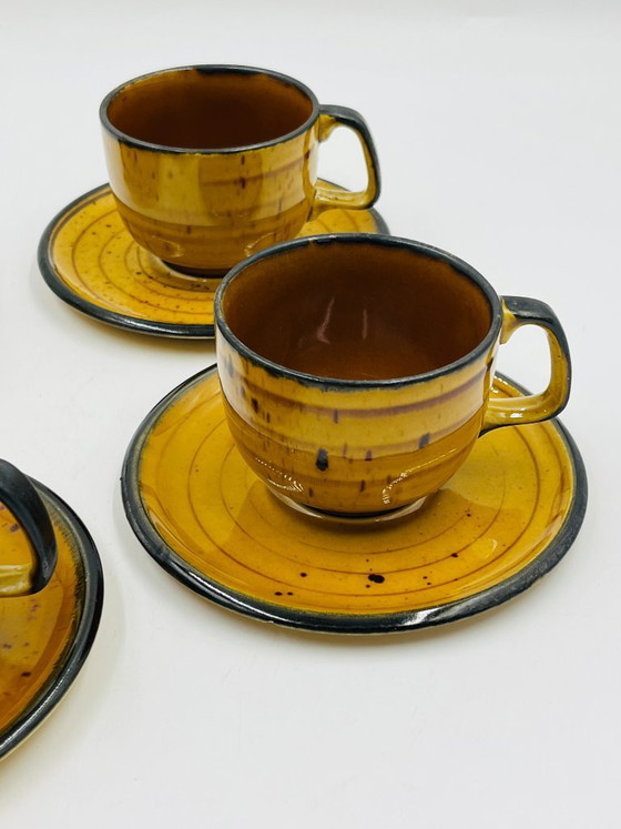 Image 1 of Lot de quatre tasses et sous tasses Boch  Palma vintage