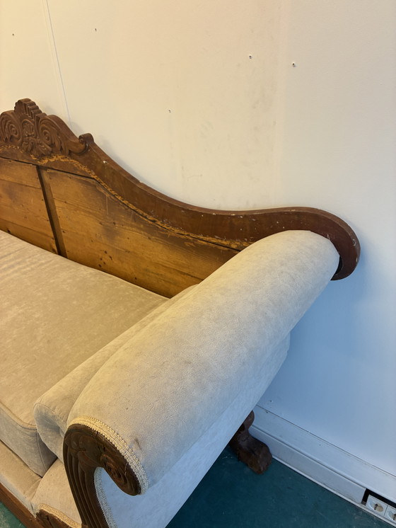 Image 1 of Vintage design sofa bed chaise lounge antique empire