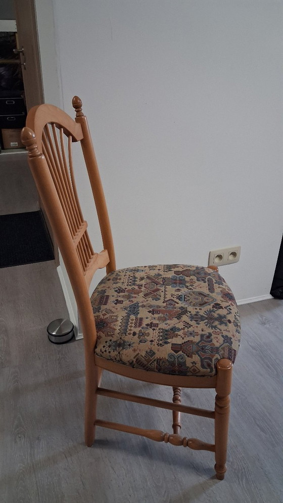 Set di 4 Sedie da pranzo identiche – Tessile, Legno (photo 4 of 5)