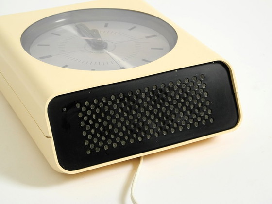 Image 1 of Original 1970s UNIVERSUM Wall Clock with Radio by Adriano Rampoldi for Quelle Versand Germany – Made in Italy