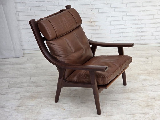 Anni '70, design danese di H.J.Wegner, poltrona schienale alto, modello GE530. – Hans Wegner, Poltrone (photo 26 of 26)
