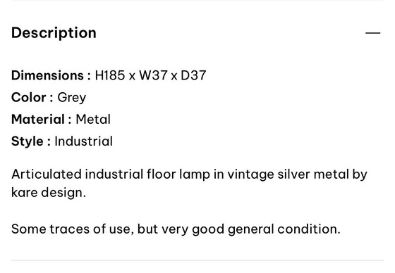 Image 1 of Kare Design Stehlampe