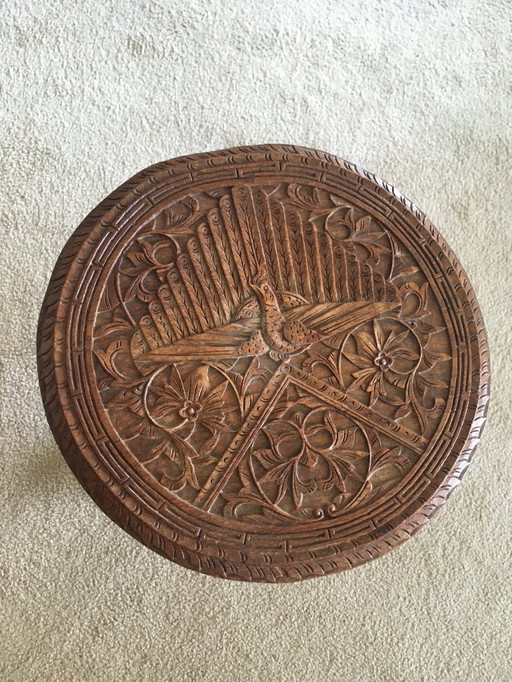 Bijzettafel Javaans Indisch houtsnijwerk