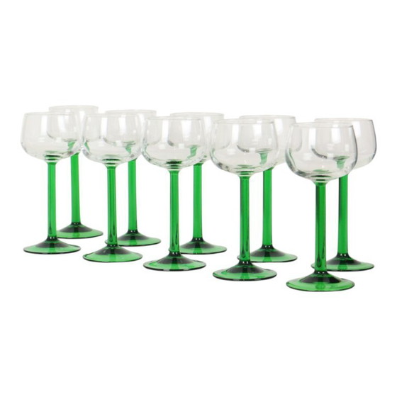 Image 1 of Set Van 10 Vintage Luminarc Wijnglazen