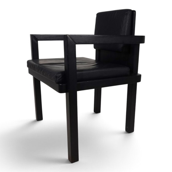 Armchair in black wood and leather, Tecta, Minimalisme (photo 12 of 15)