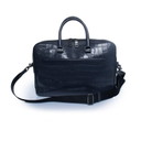 Sacoche pour ordinateur portable Coach, bleu, motif crocodile