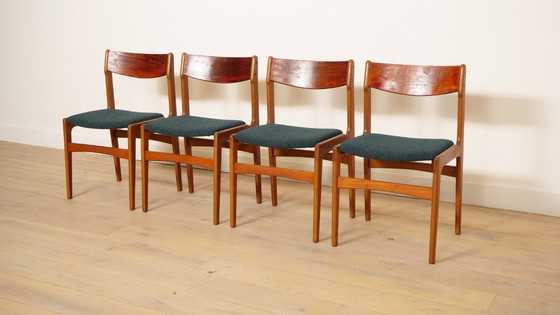 Image 1 of Set van 4 eetkamerstoelen | Vintage | Opnieuw gestoffeerd