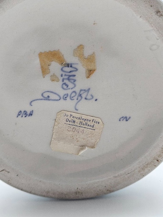 Royal Delft Pilgerflasche 1969 – Handbemalt von P.B. van Heijningen (29 cm) – Vasen, Ceramic (photo 9 of 9)