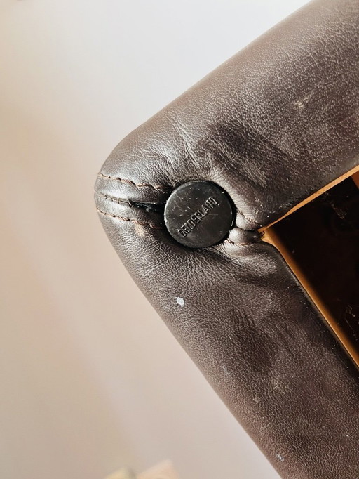 Pouf in pelle marrone Gelderland