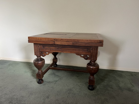 Antieke uitschuifbare tafel 17e eeuws – Eettafels, Hout (photo 2 of 6)