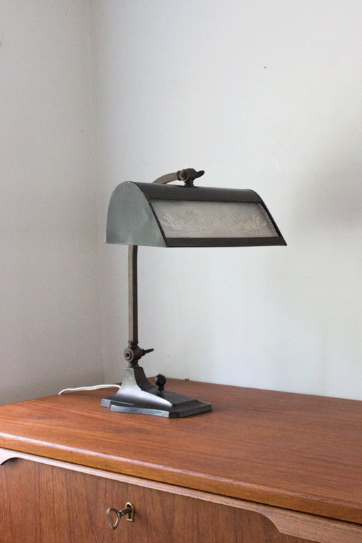 Antieke Art Deco Bureaulamp