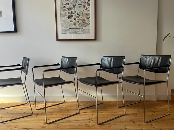 Image 1 of Juego de 4 sillas de comedor "DLA/DSA" de Arnold Merckx para Arco