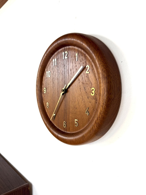 Image 1 of Vintage teakhouten klok, Westminster clocks Copenhagen ‘70