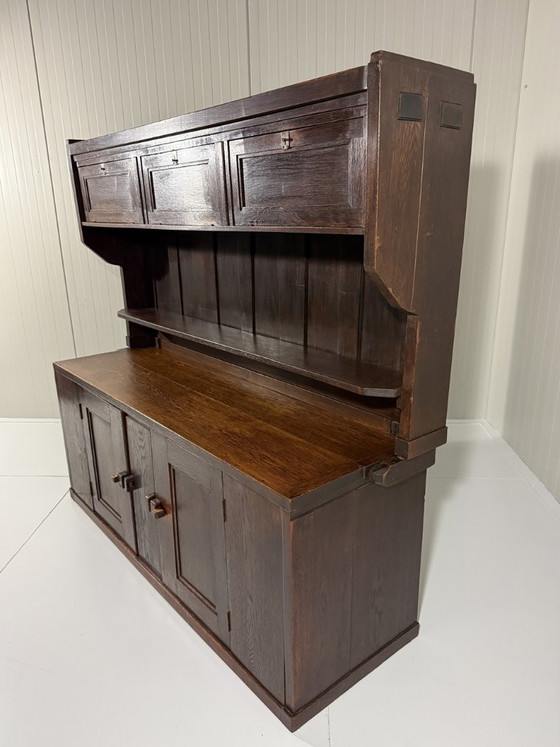 Assembled antique crisis cabinet 1900-1940, Wall cabinet, Wood, Brown, Klassiek (photo 8 of 15)