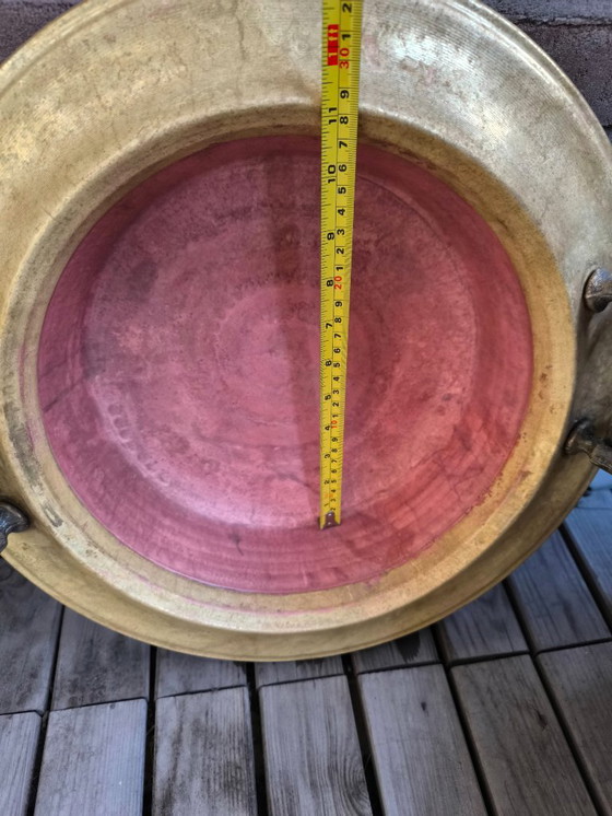 Image 1 of Antike Kupferschüssel/Kochtopf mit Griffen – 44 cm