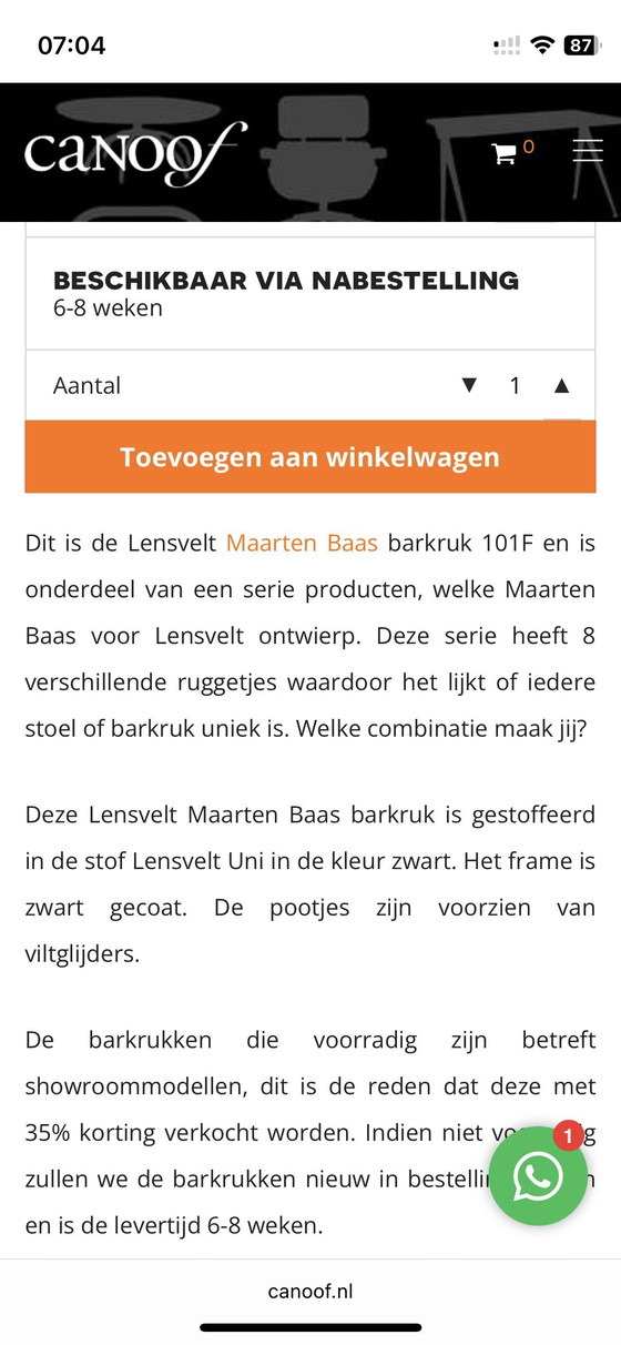 Image 1 of 4 tabourets de bar originaux Maarten Boss