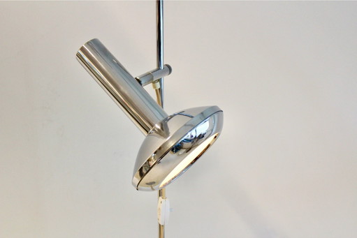 Lampadaire DGBM en métal chromé
