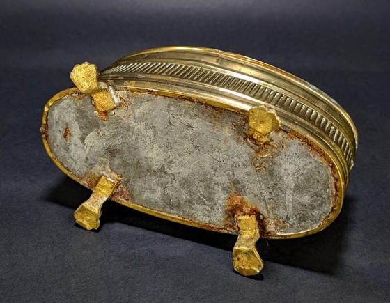 Small 19th Century Brass Planter – Plant pot, Metal (photo 5 of 6)