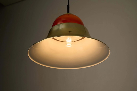 Lampada a Sospensione in Ottone e Vetro Ambra Modello 7563 di Cosack, Cosack Leuchten, Plafoniere, Dorato (foto 3 di 7)