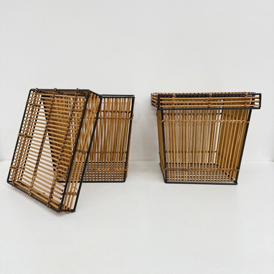 Image 1 of Set of 2 Storage Baskets by Dirk van Sliedregt for Rohé, Netherlands 1960s