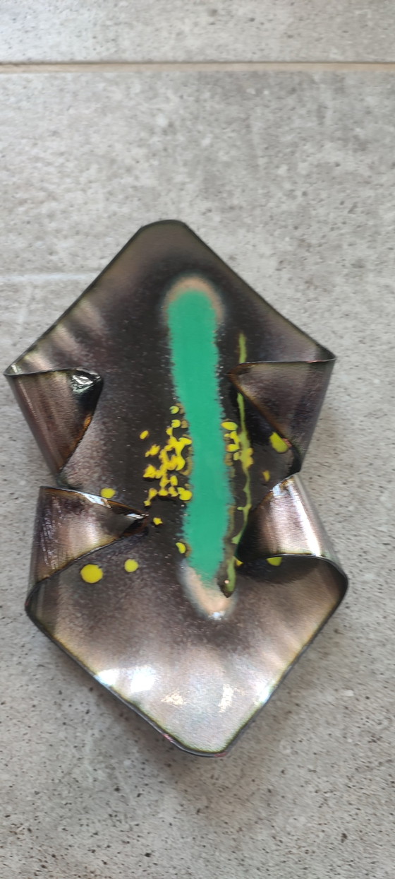 Image 1 of X5 Smaltato Rame Snuisterijbakje, Italië, jaren 60-70