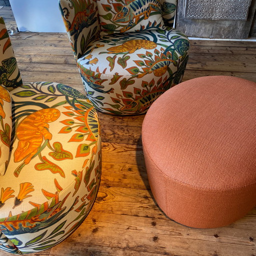 Verzelloni  Emily fauteuil (set van 2) met poef