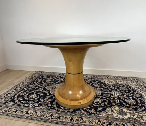 Italienischer Midcentury Esstisch, 1960er Jahre – Esstische, Glas, Holz, Vintage (photo 9 of 11)