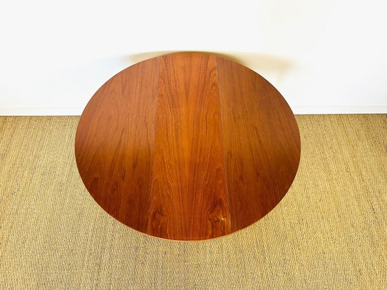 Image 1 of Tavolo da pranzo rotondo pieghevole in teak scandinavo, 1960