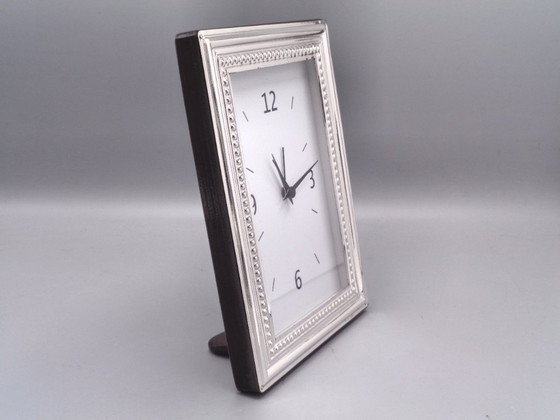 Image 1 of 925 silver alarm clock