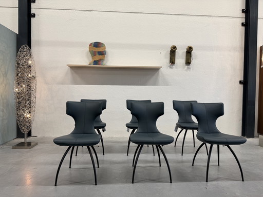 6 Leolux Callas Eetkamerstoel Senso Sagada Leer