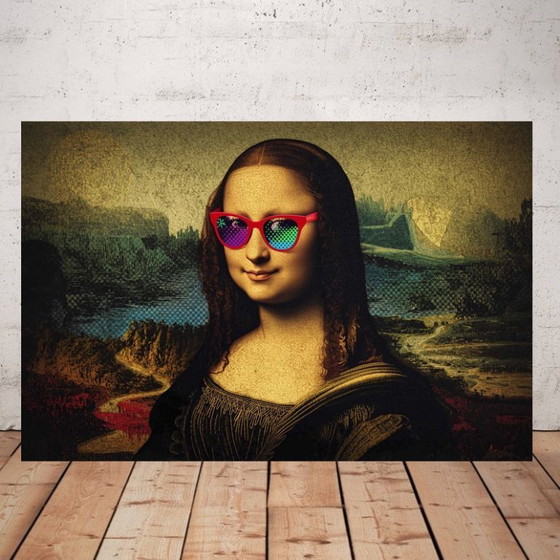 Image 1 of Photo imprimée sur plexiglass / La Joconde / Leonard De Vinci / Edition limitée / pop art