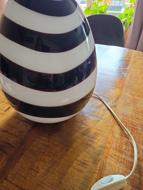 Image 1 of Lampada da tavolo di design 'Spiral Egg' – Vetro opalino – Vintage ILU