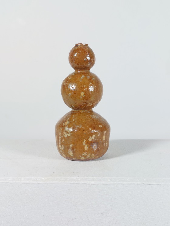 Image 1 of Piccolo vaso vintage in ceramica con decorazione a sfera