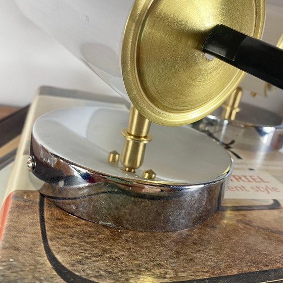 Pair of Vintage Plexiglass Plastic and Brass Wall lights (photo 6 of 9)