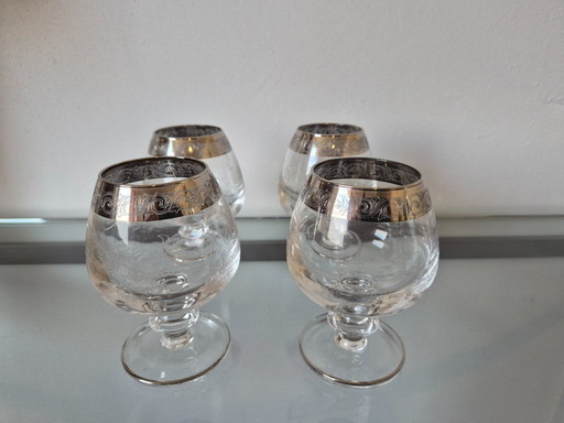 Copas de coñac antiguas de Murano Medici