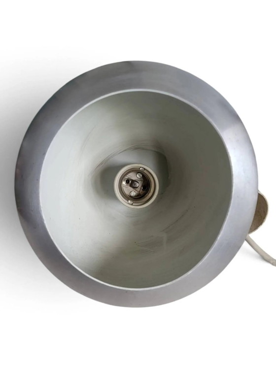 Pendant lamp "Eyeball" in brushed aluminium, Space Age (photo 7 of 12)
