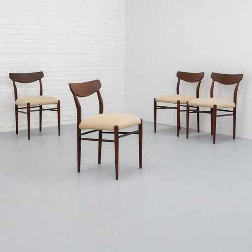 Ensemble de chaises de salle à manger Lübke années 60