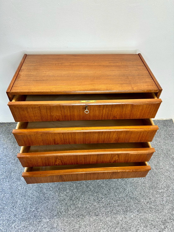 Danish Design Teak Chest of Drawers Johannes Larsen Denmark 1960s, Wood, Brown (photo 6 of 13)